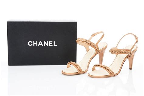 chanel beige heels|More.